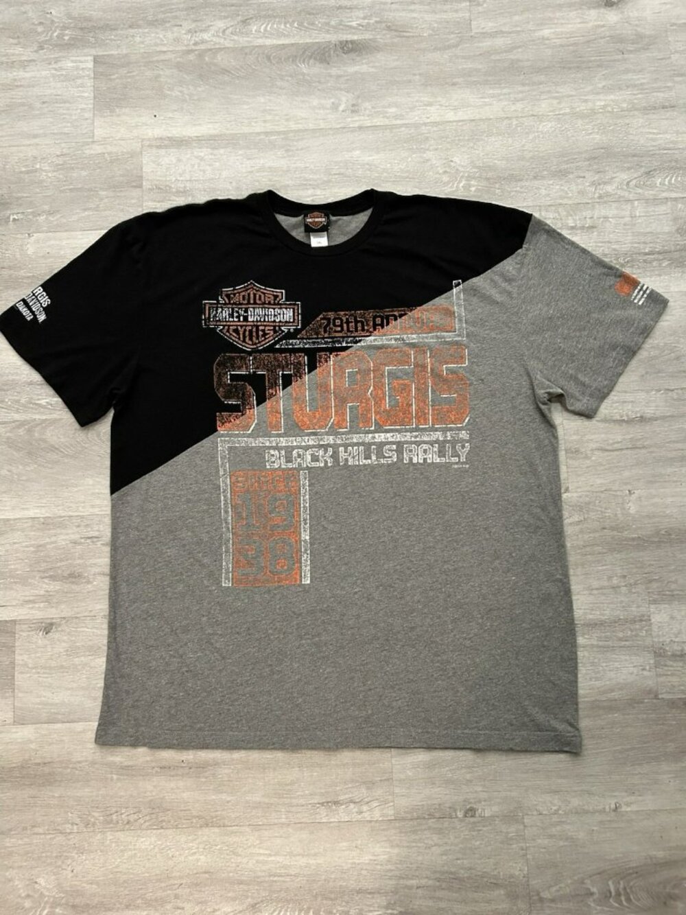 2019 Harley Davidson Sturgis T-shirt Size 3XL Men Black Hills Rally